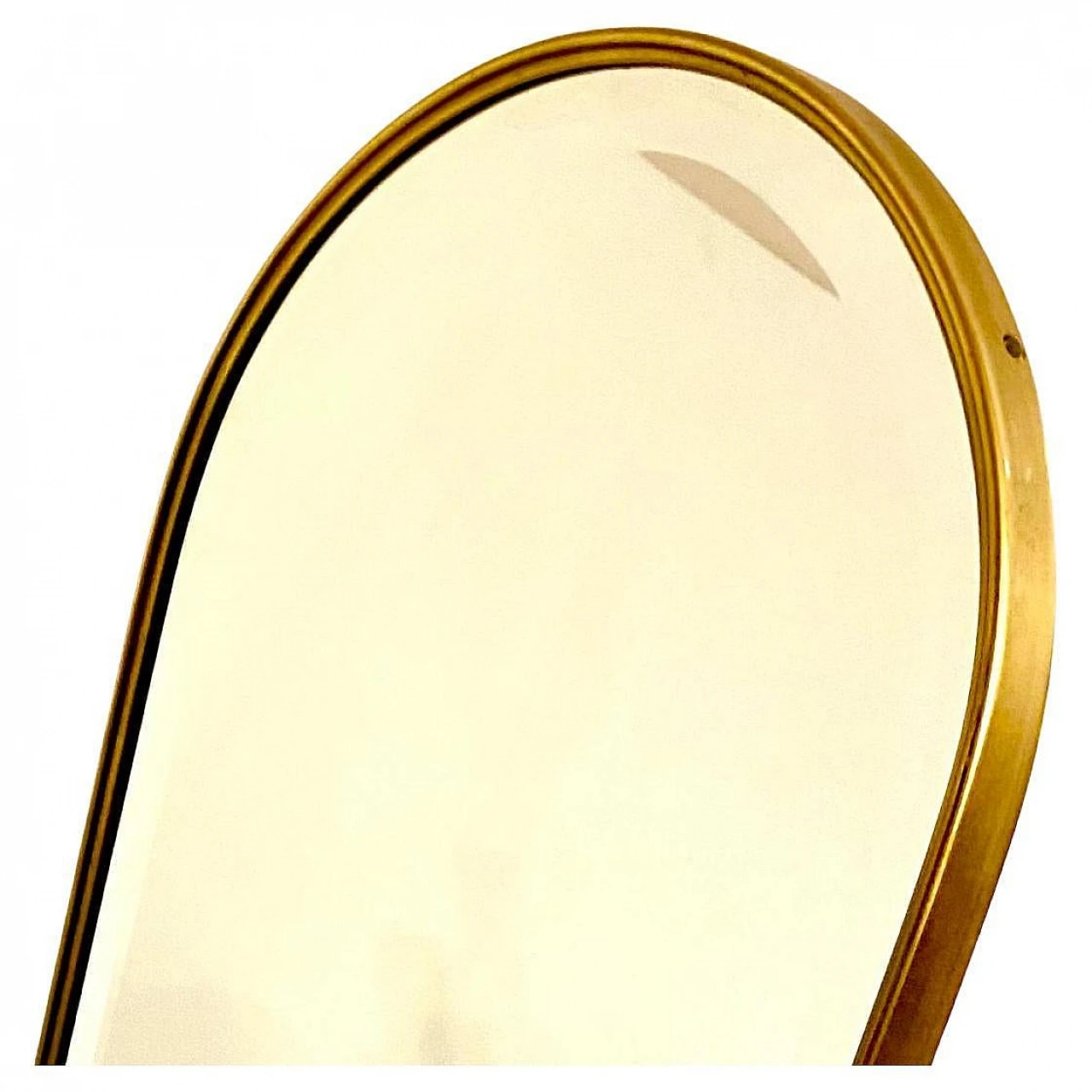 Floor mirror in brass and cut glass, 50s 7