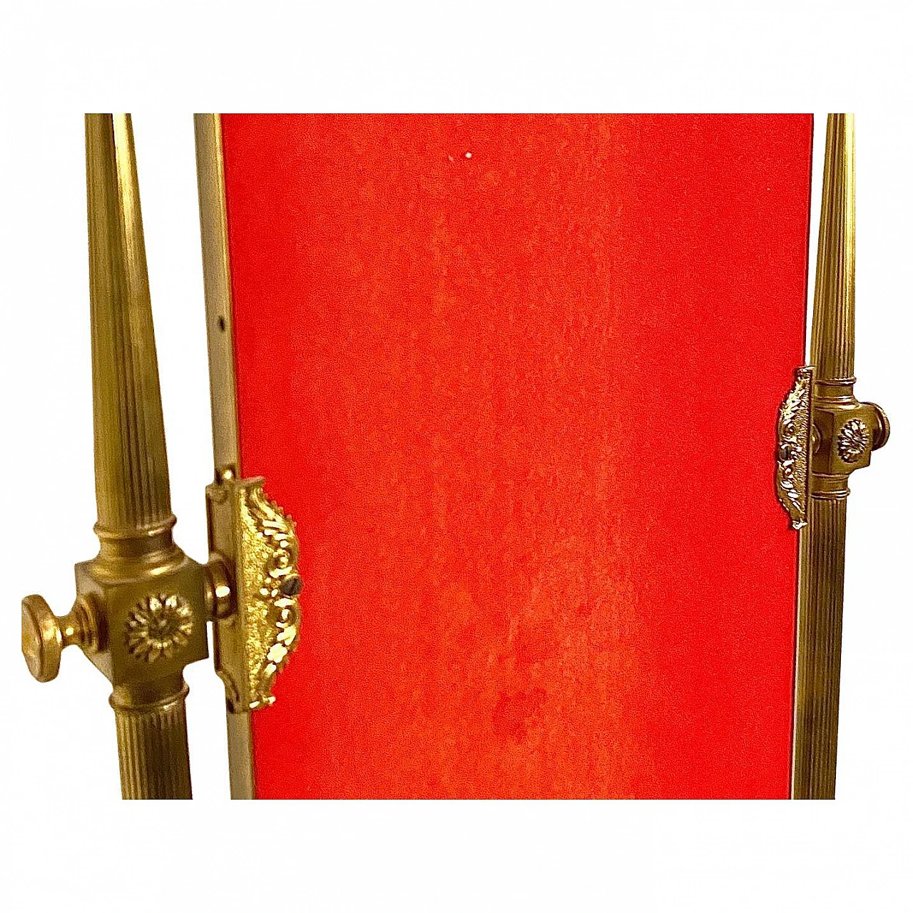 Floor mirror in brass and cut glass, 50s 11