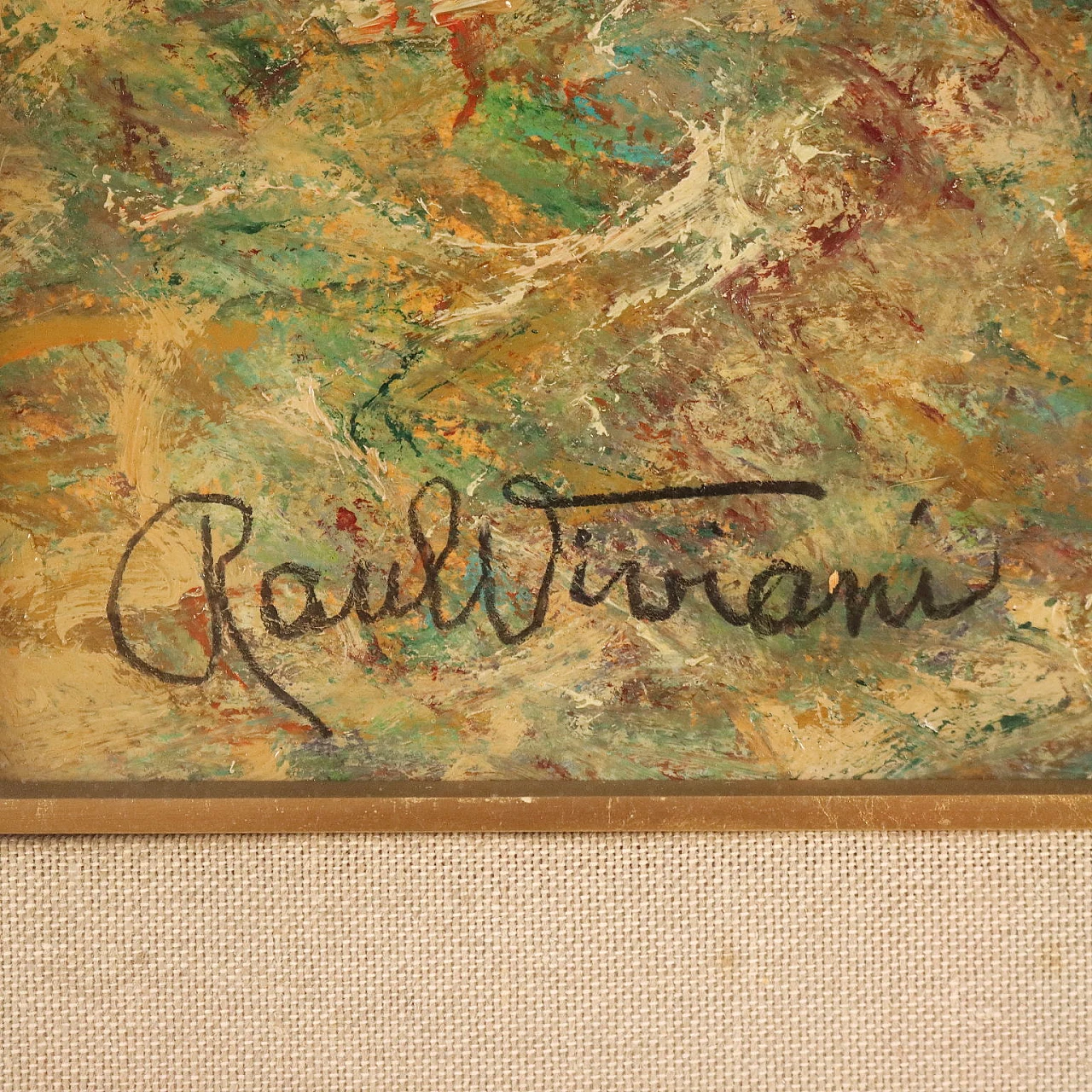 Raoul Viviani, Il viottolo di San Rocco (Camogli), dipinto a olio su cartone 6