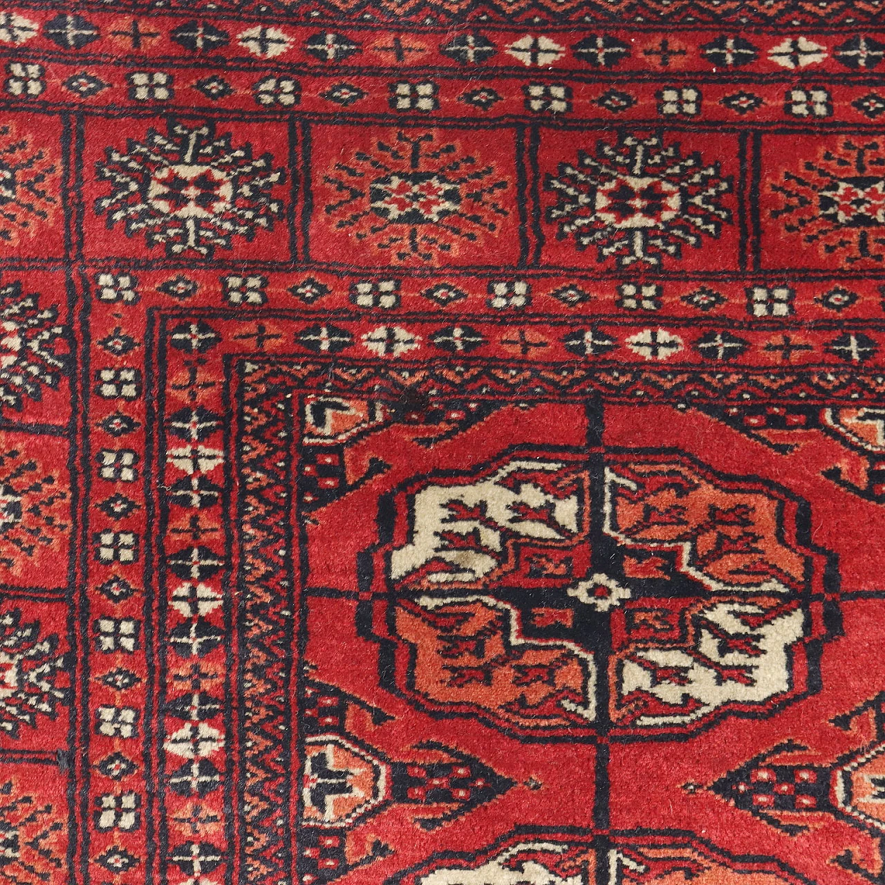 Pakistani Bukhara cotton and wool carpet 4