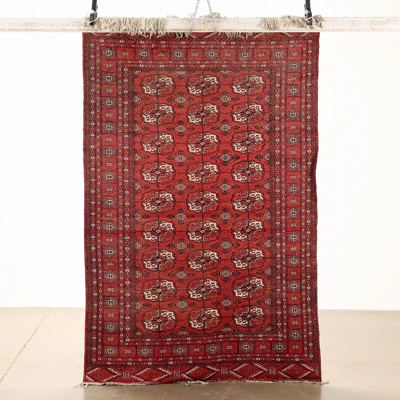 Pakistani Bukhara cotton and wool carpet 6