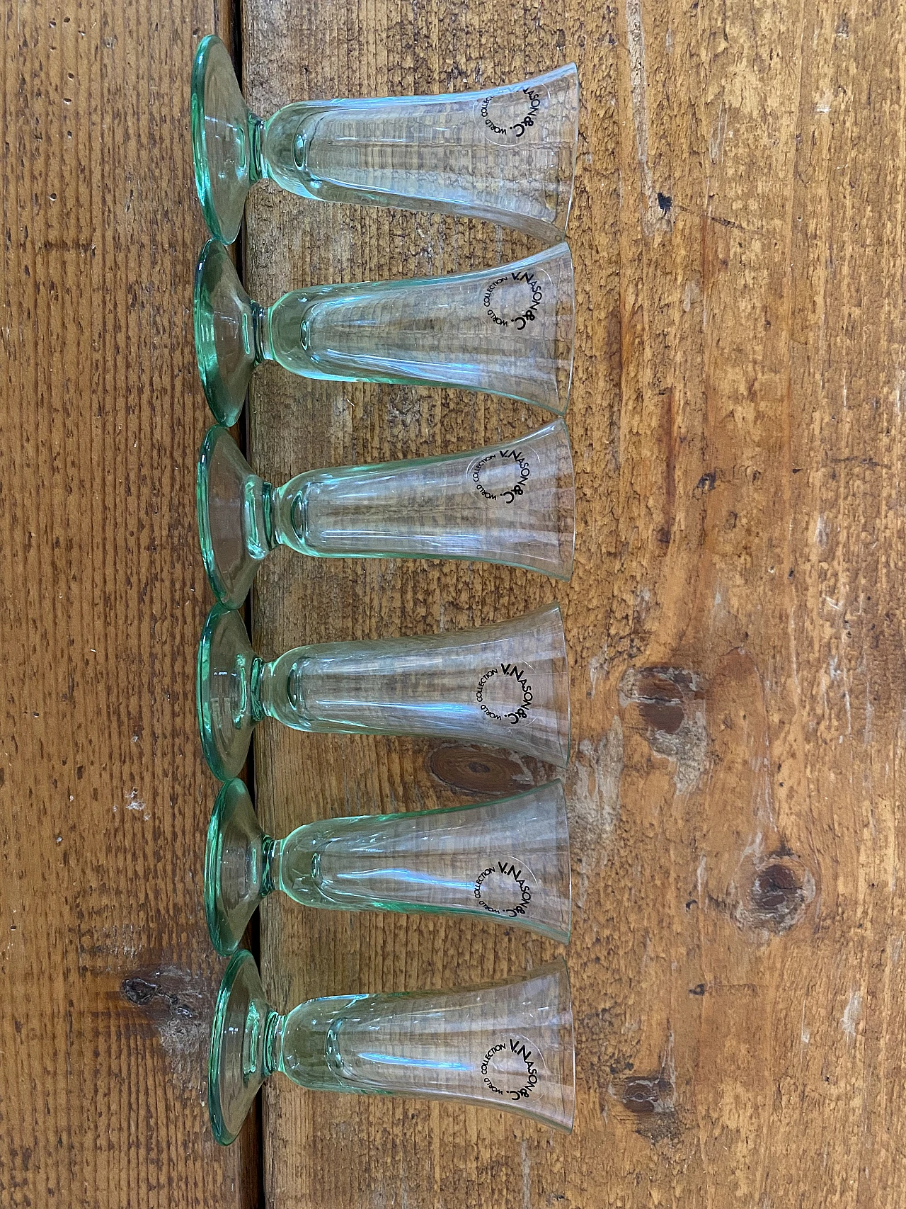 6 Bicchieri in vetro di Murano di V. Nason & C., metà '900 3