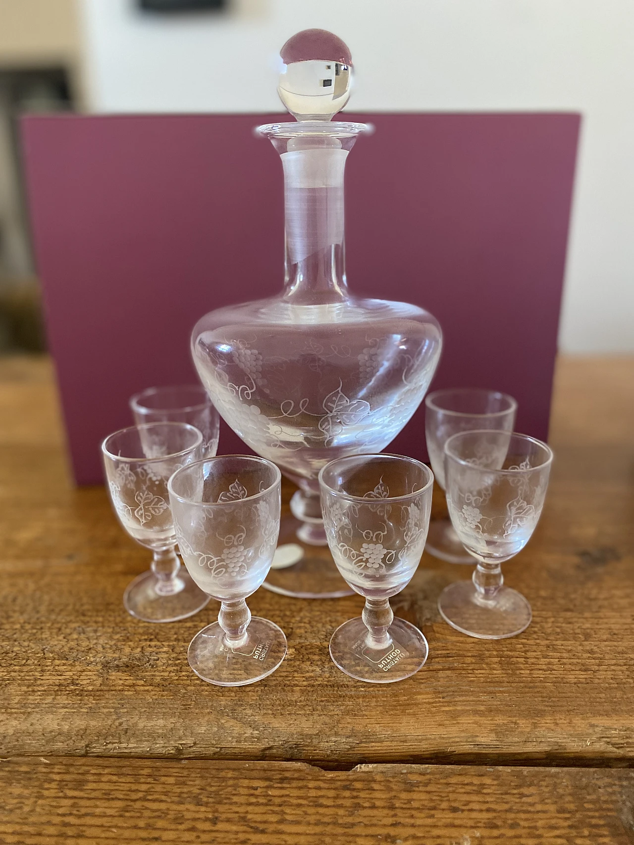 Set da liquore Puthod di Dammi in cristallo, anni '90 1