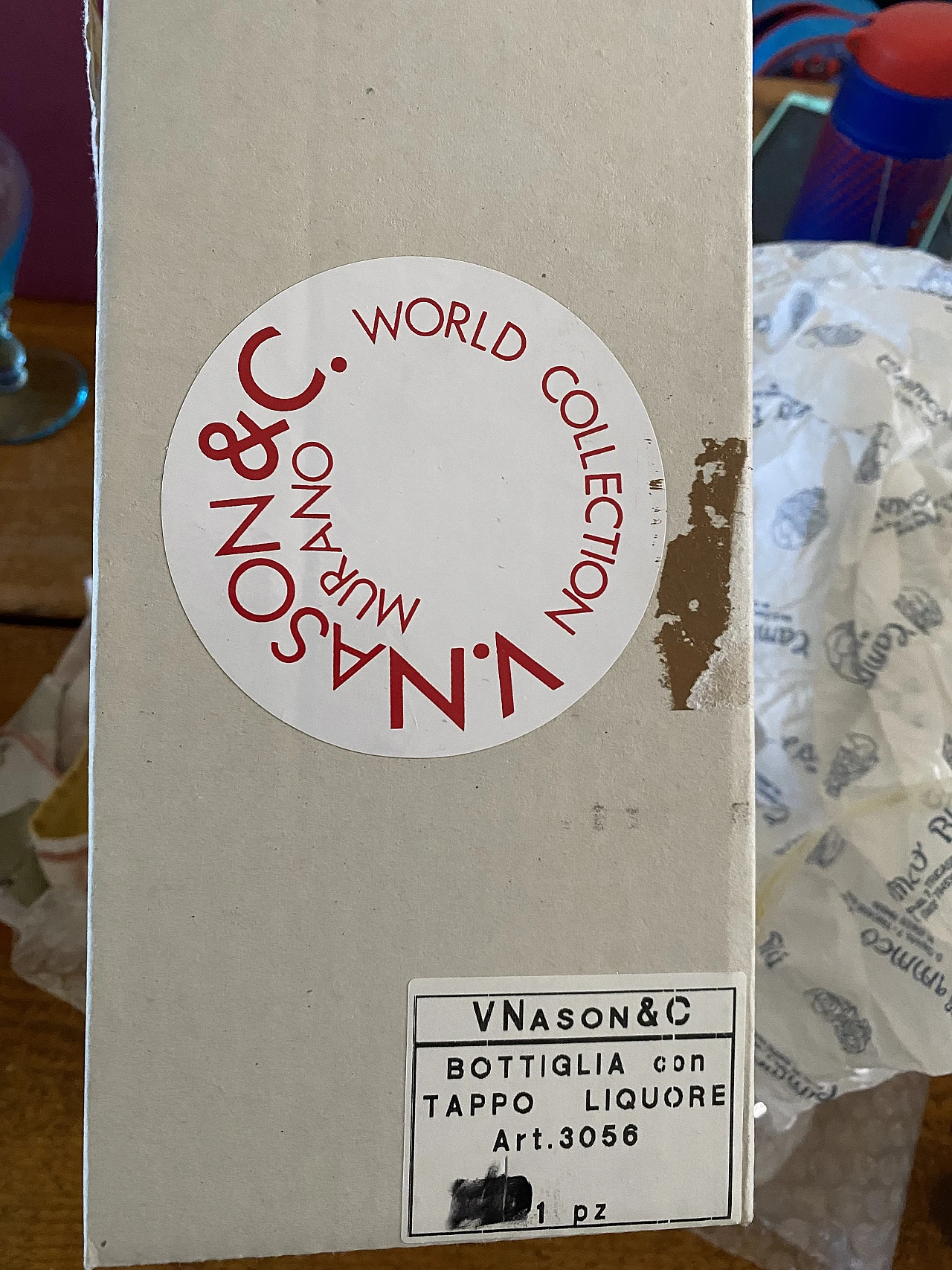 Bottiglia da liquore V. Nason & C. Murano, anni '90 3