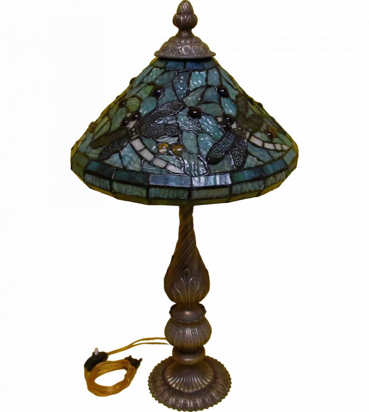 Lampada Art Nouveau stile Tiffany anni 40 13