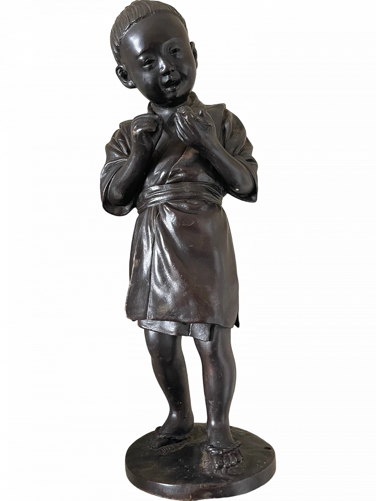 Japanese bronze statue, late 20th century 8