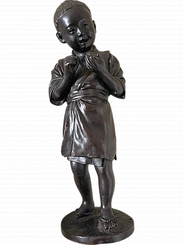 Japanese bronze statue, late 20th century