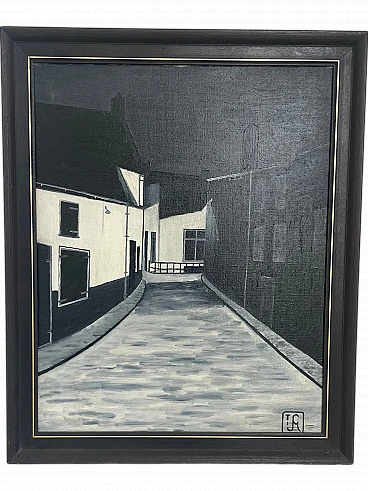 Vintage painting by Joop Smits, oil on canvas, mid-19th century