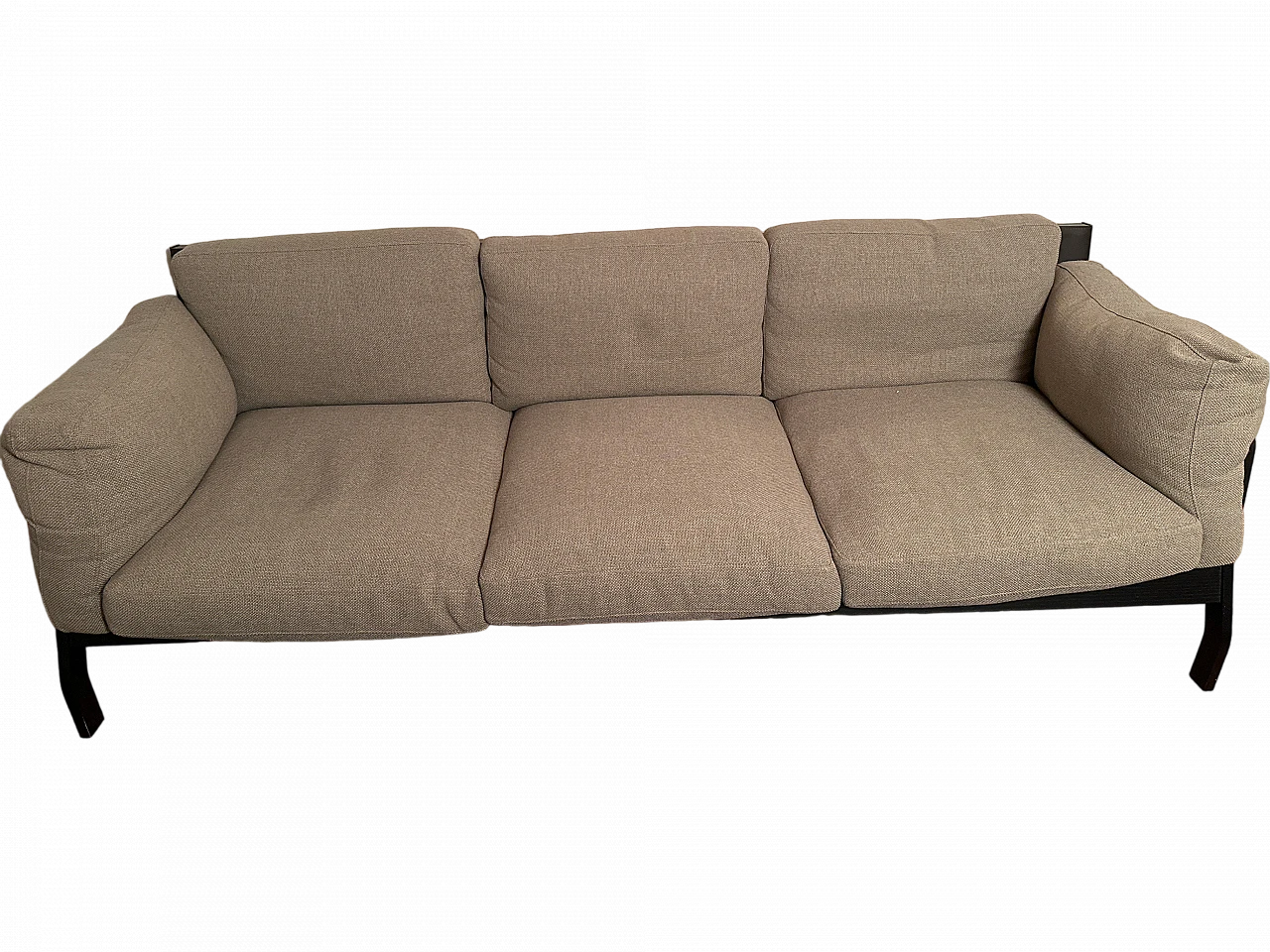 Eloro sofa in wood and leather by Cassina, late 20th century 4