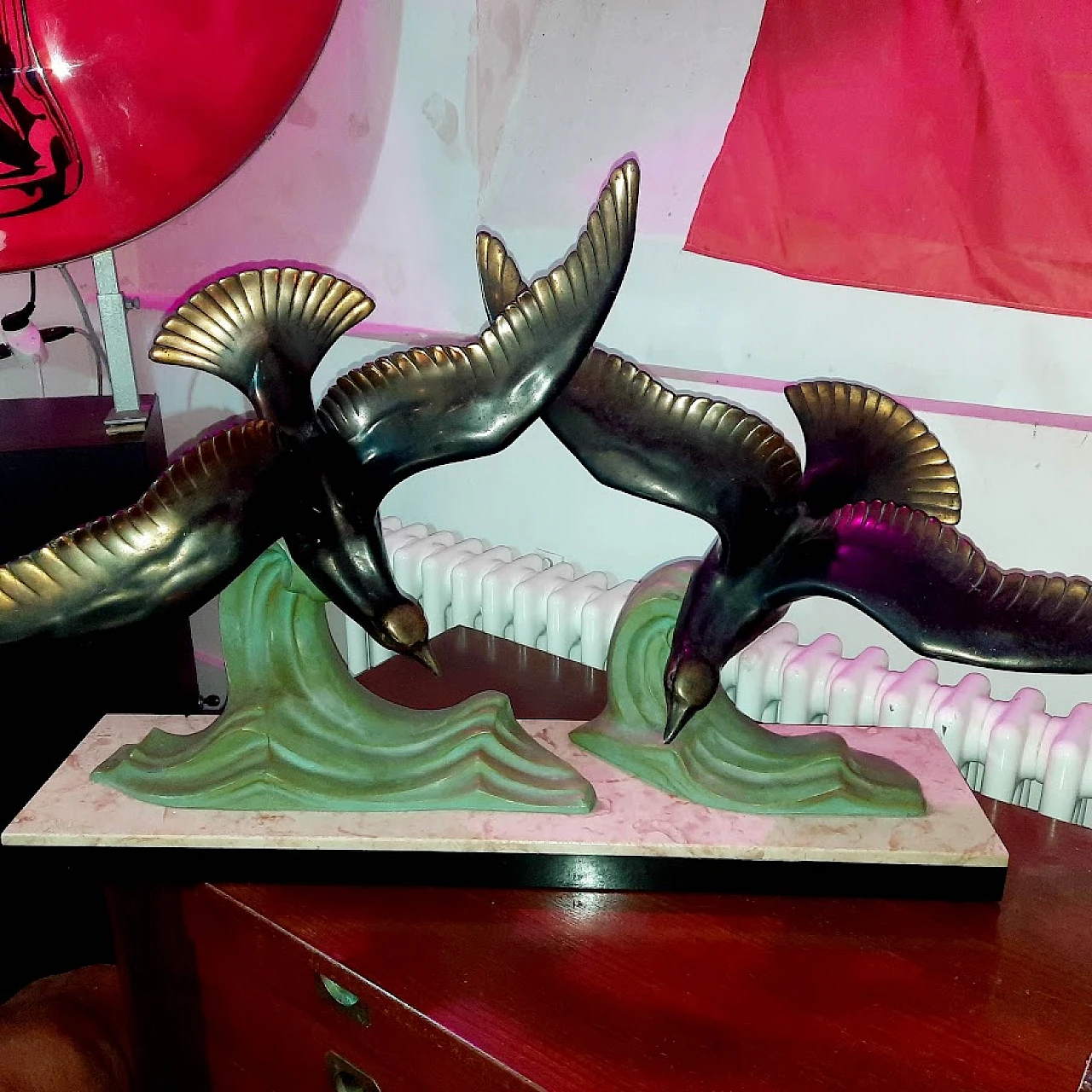 Sculpture "Flying Seagulls" Art Deco, 1930s 2