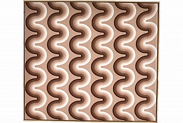 Tavola in tessuto di Verner Panton per Mira Spectrum, anni '70