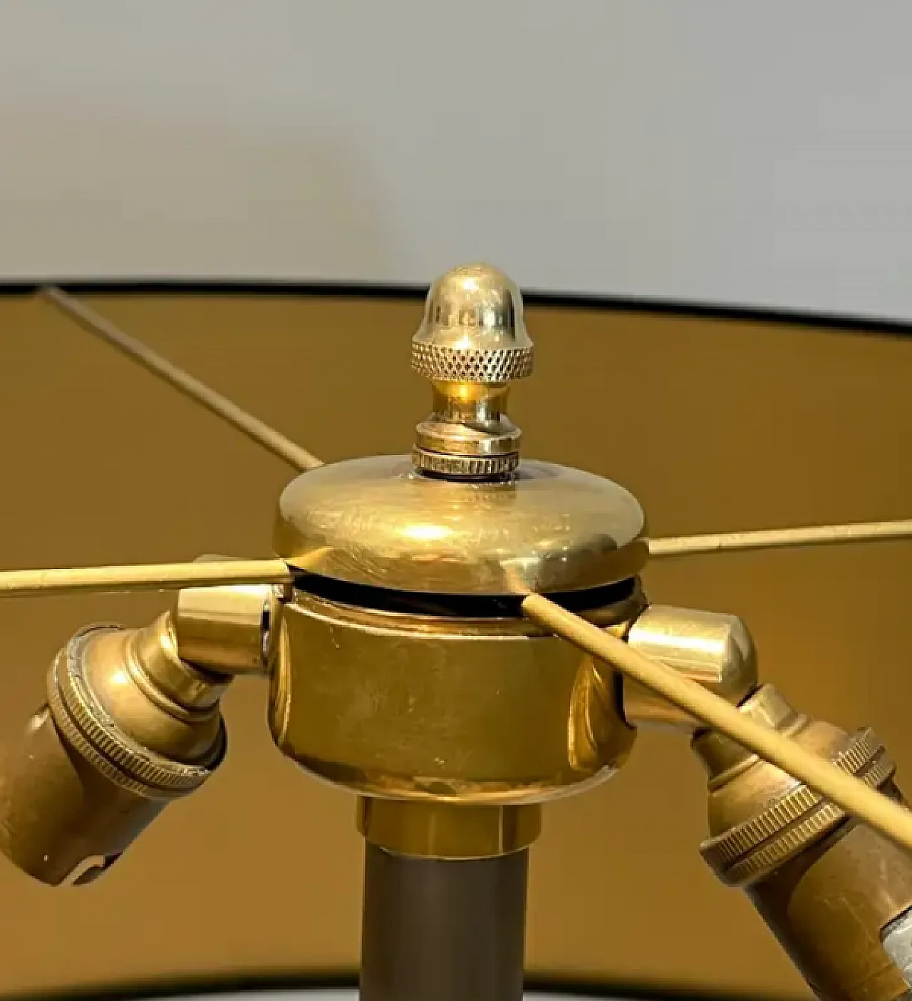 Lampada in ottone stile neoclassico di Maison Jansen, anni '40 3