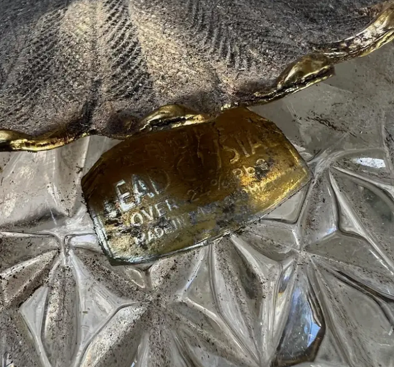 Lampadario a mongolfiera stile Impero in bronzo e cristallo, anni '40 11