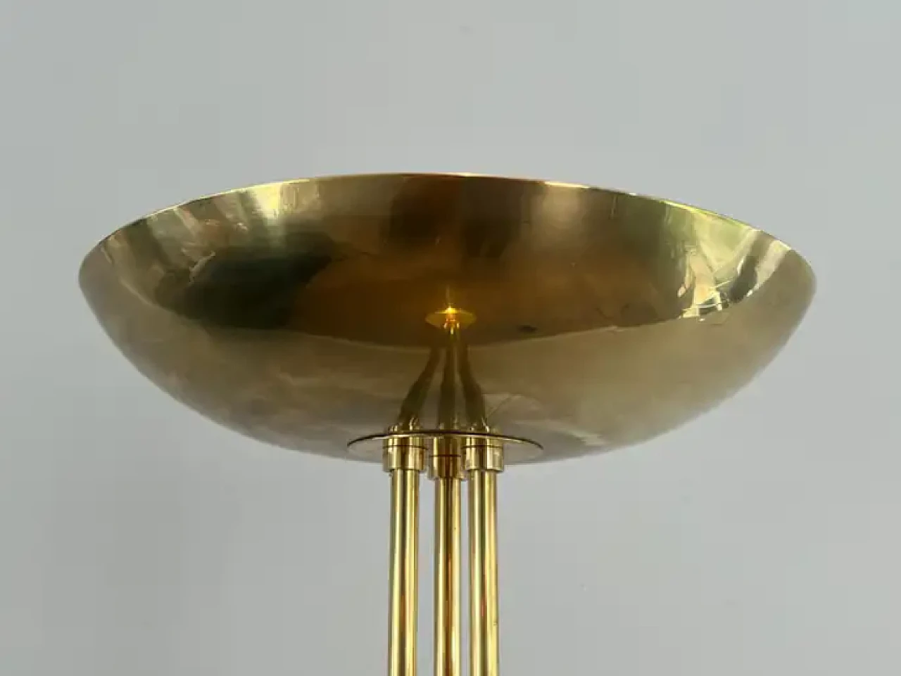 Lampada da terra in ottone, anni '70 4