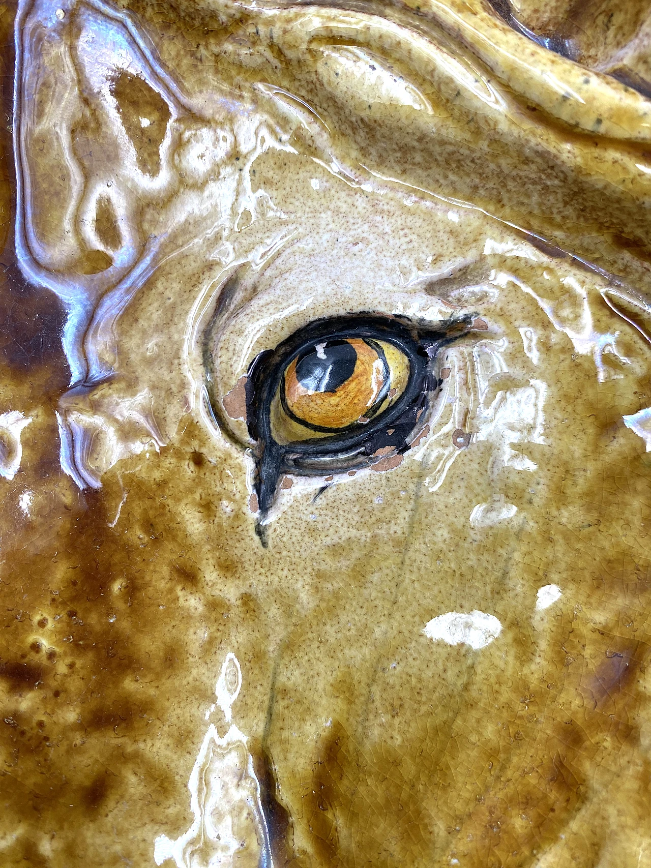 Mid-century lion ceramic plate, 70s 11