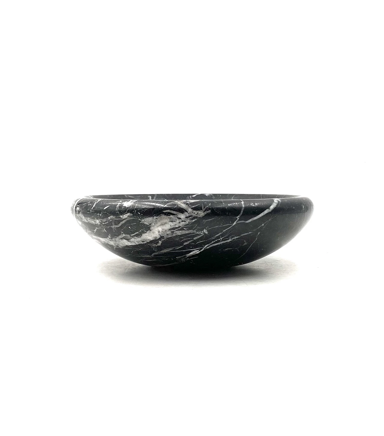 Black marble vide poche, Casigliani Italy, 70s 1