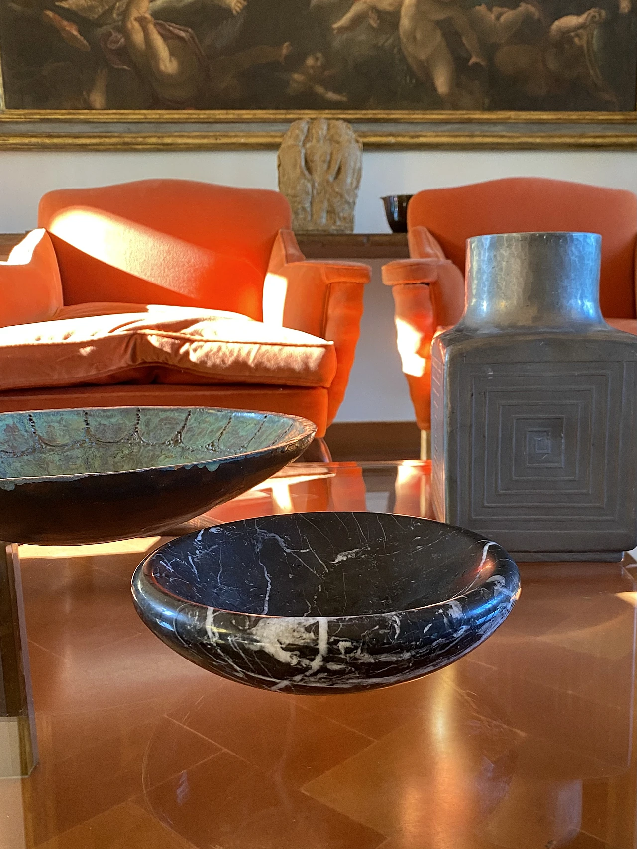 Black marble vide poche, Casigliani Italy, 70s 4