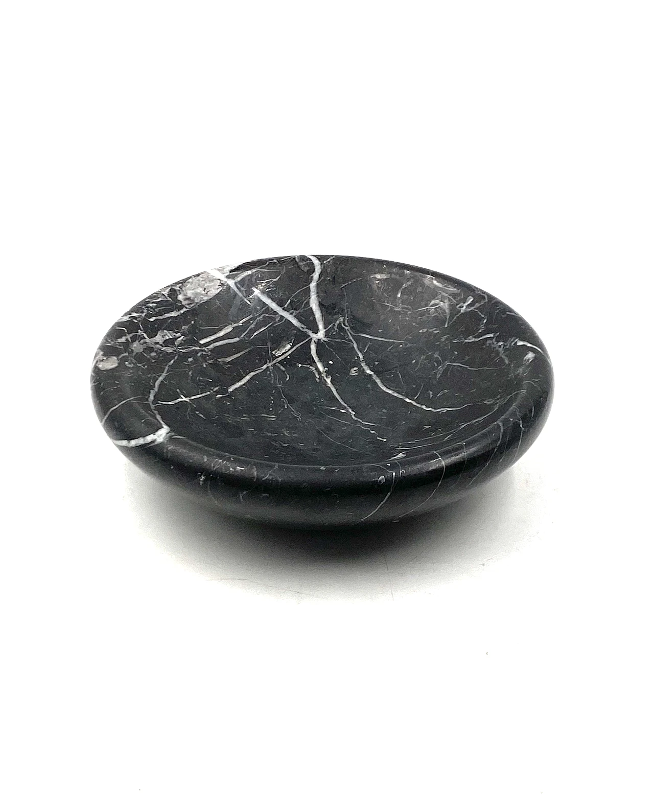 Black marble vide poche, Casigliani Italy, 70s 12