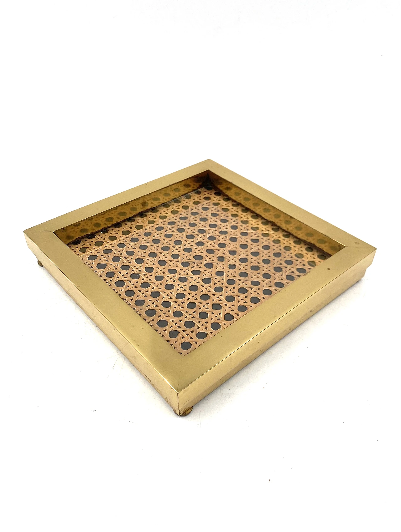 Hollywood regency saw few, brass and Vienna straw, Italy 1970 1