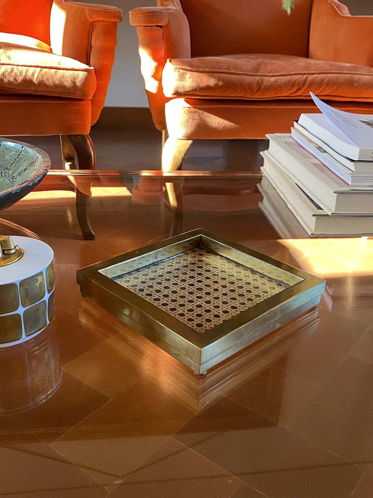 Hollywood regency saw few, brass and Vienna straw, Italy 1970 4