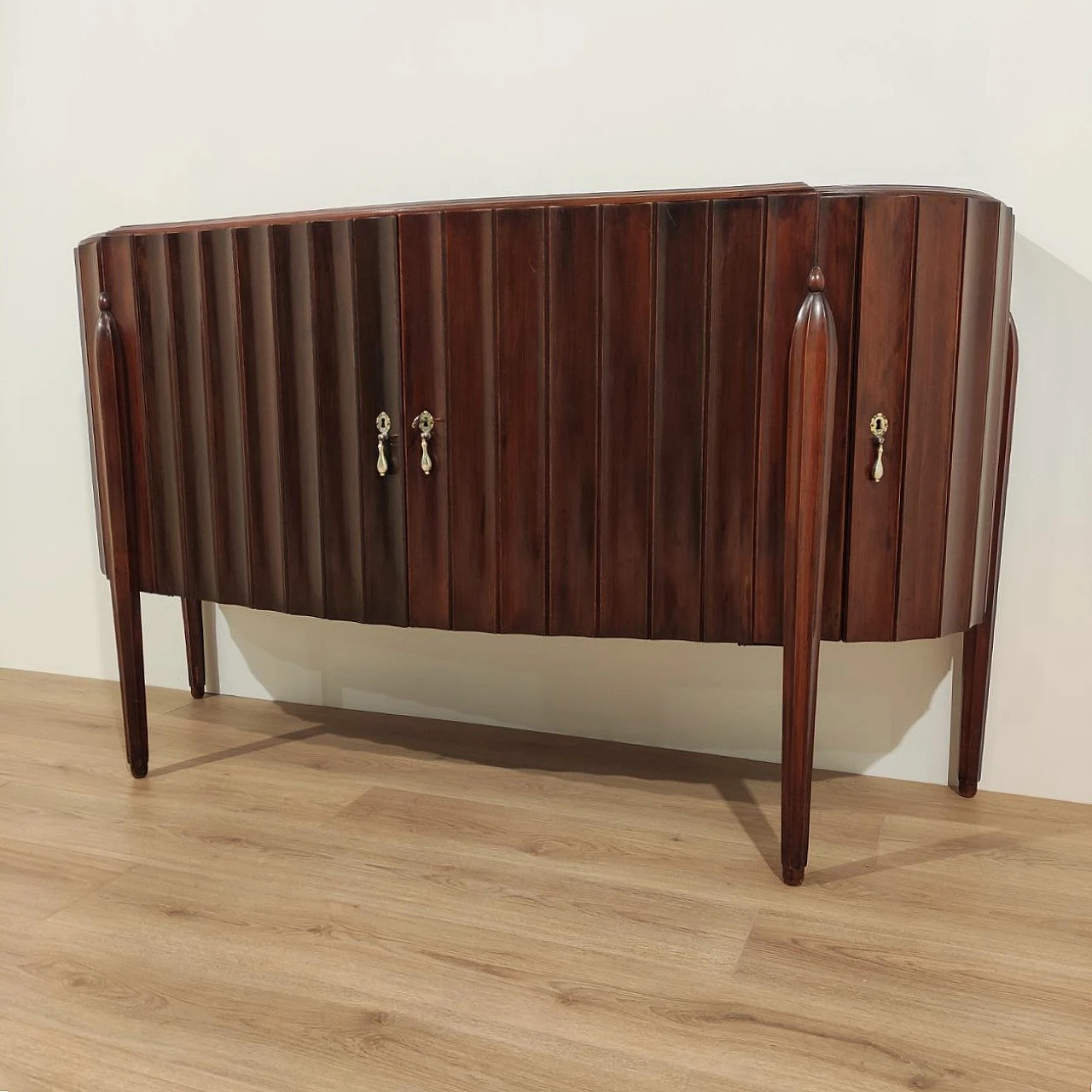 Credenza 4 ante in mogano design di Jacques E. Ruhlman, anni '40 1