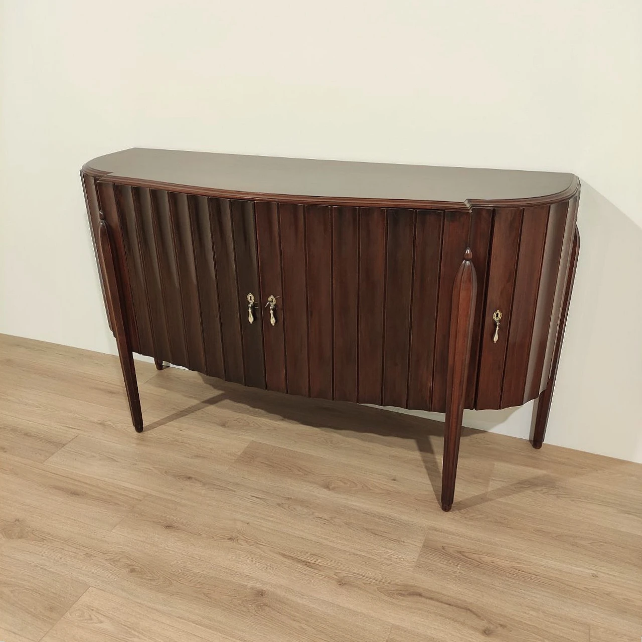 Credenza 4 ante in mogano design di Jacques E. Ruhlman, anni '40 3