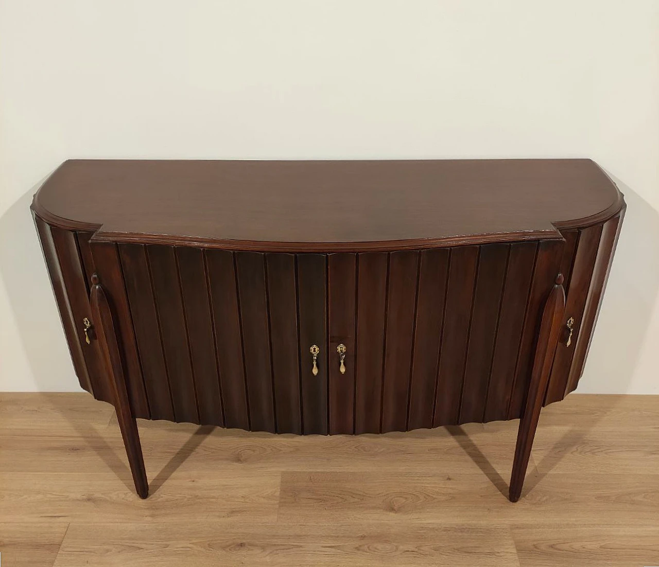Credenza 4 ante in mogano design di Jacques E. Ruhlman, anni '40 4