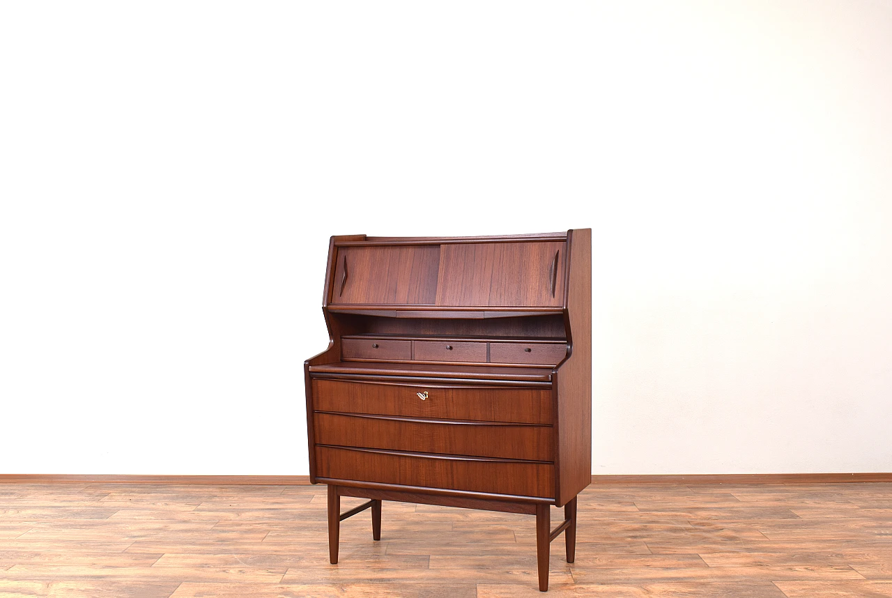 Secretaire danese Mid-Century in teak, anni '60 3