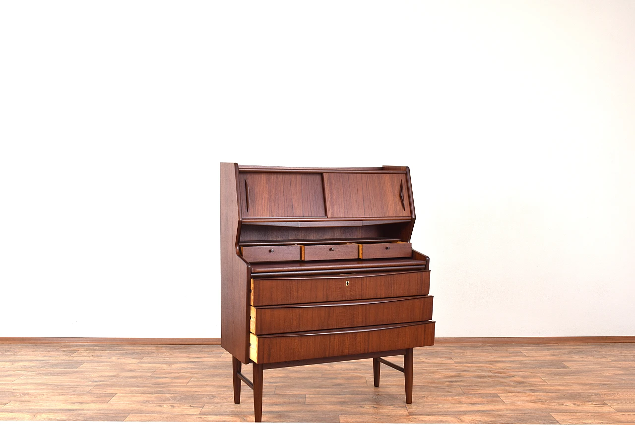 Secretaire danese Mid-Century in teak, anni '60 7