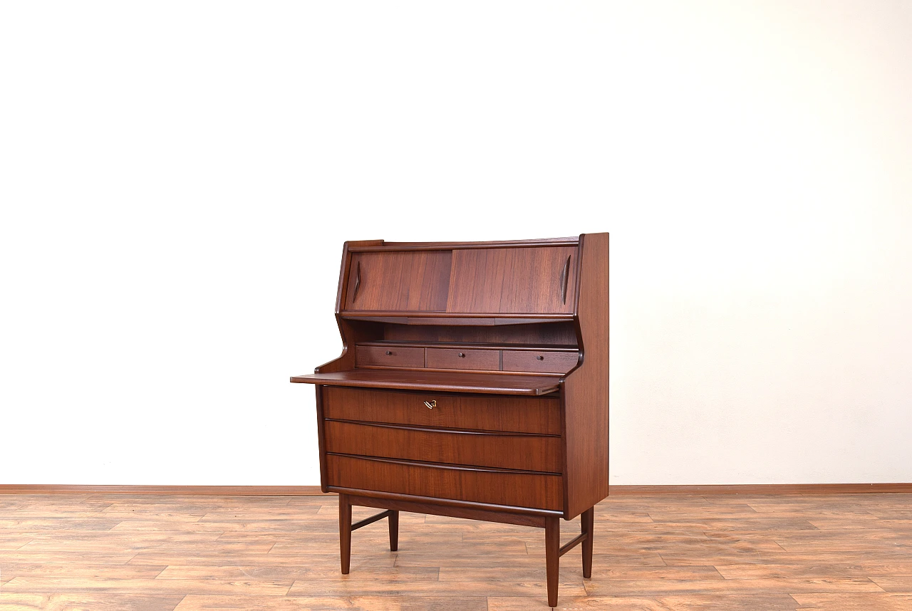 Secretaire danese Mid-Century in teak, anni '60 8