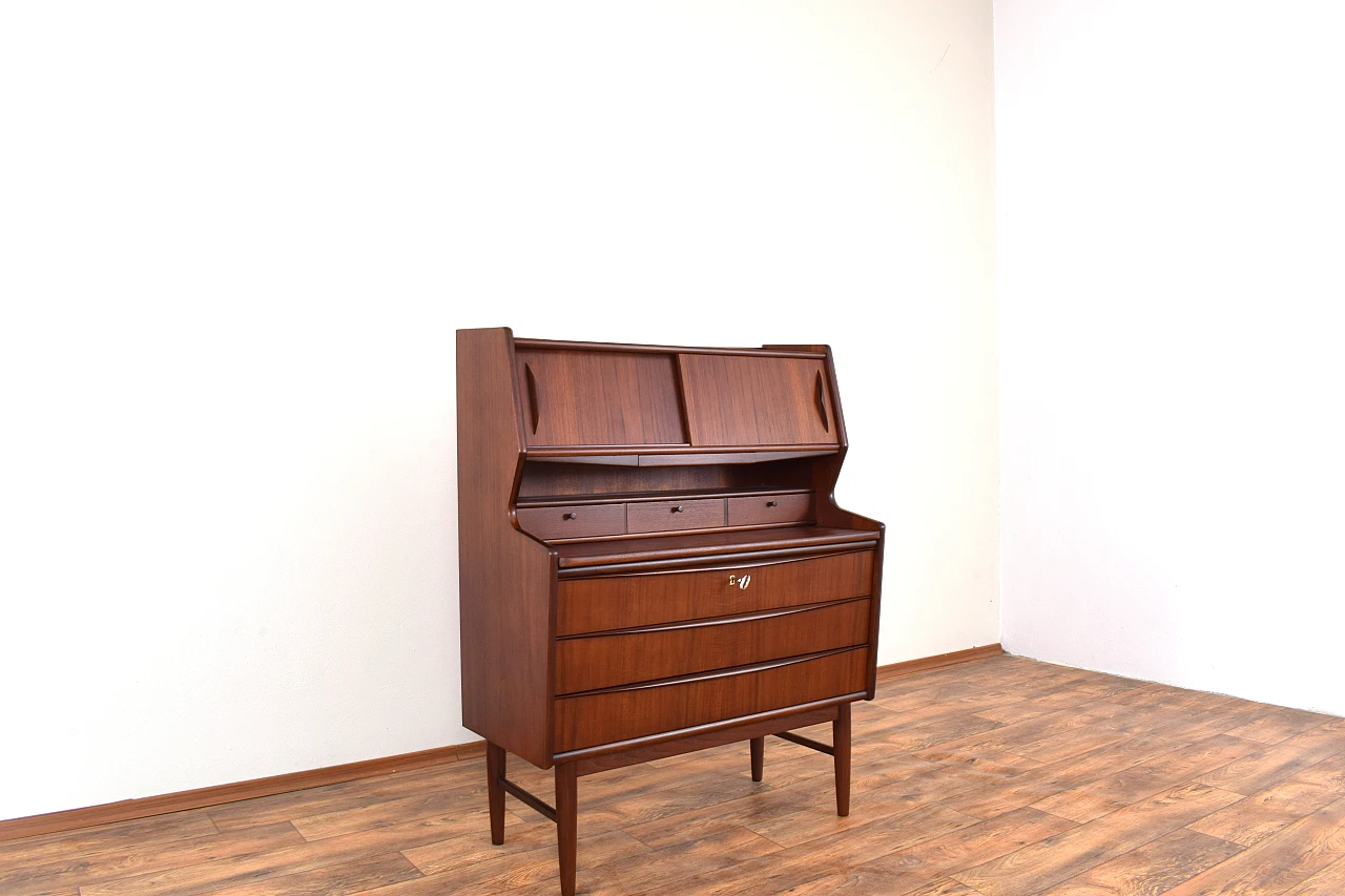 Secretaire danese Mid-Century in teak, anni '60 11