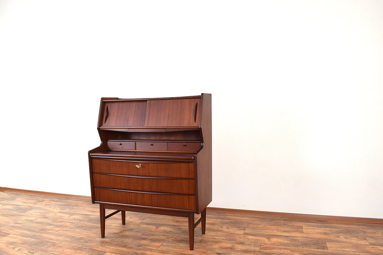Secretaire danese Mid-Century in teak, anni '60 12