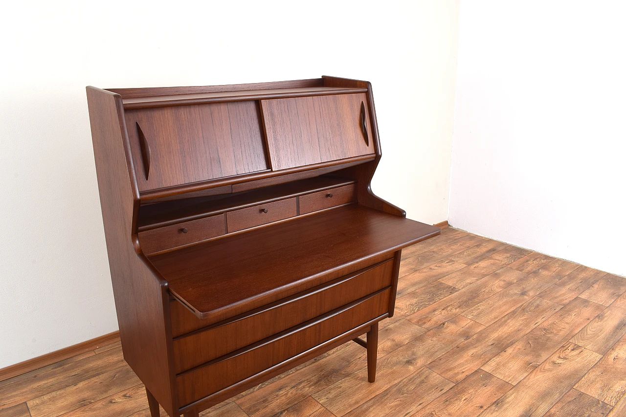 Secretaire danese Mid-Century in teak, anni '60 15