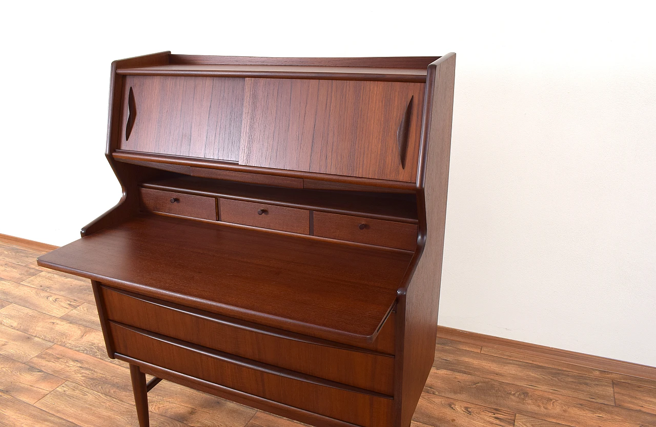 Secretaire danese Mid-Century in teak, anni '60 16