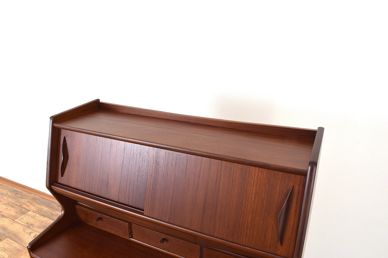 Secretaire danese Mid-Century in teak, anni '60 18