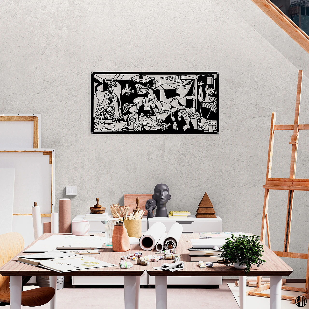 Quadro in metallo Guernica da Pablo Picasso, 2000 1