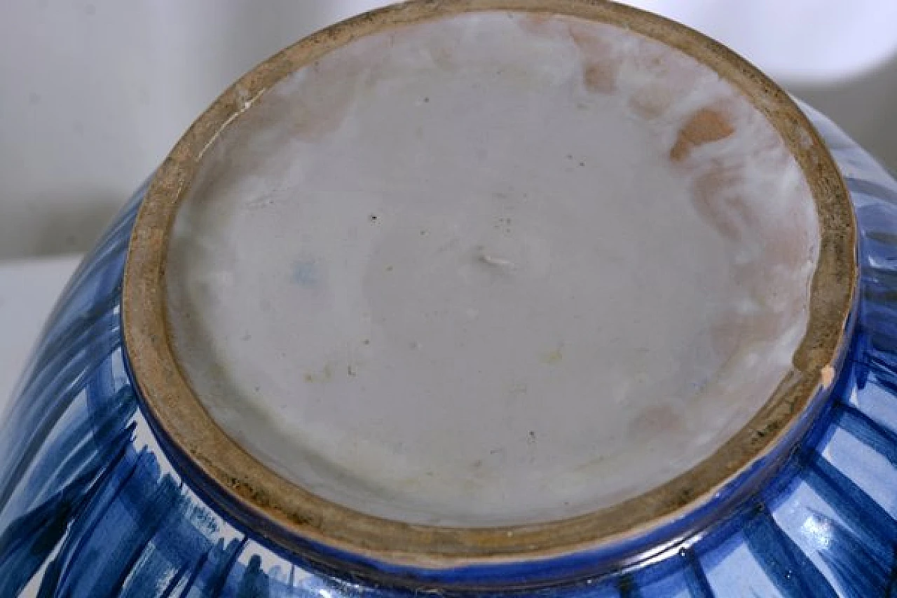 Cache-Pot dipinto a mano in ceramica con motivi floreali, anni '60 7