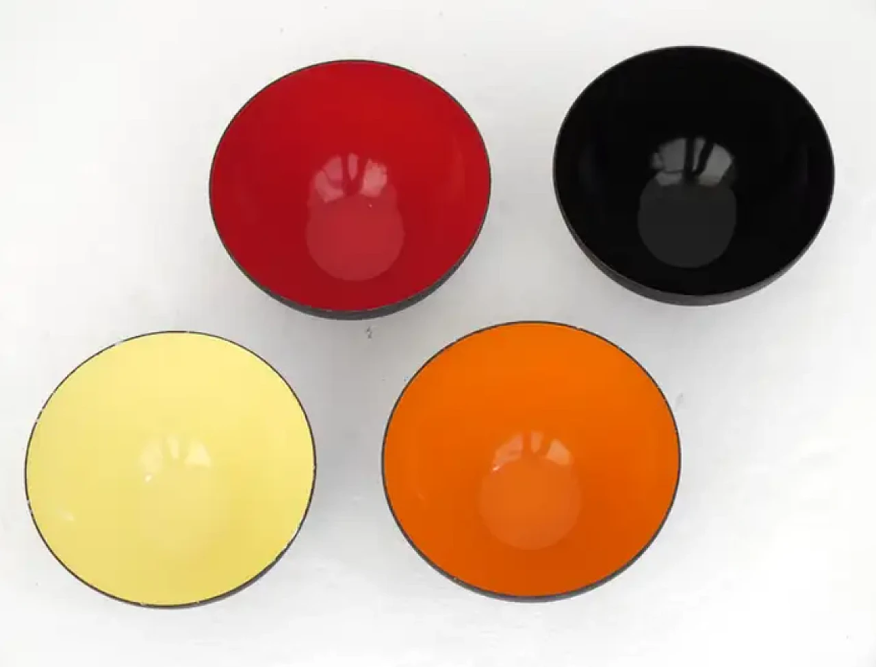 4 Metal bowls by Herbert Krenchel for Torben Orskov, 1950s 5