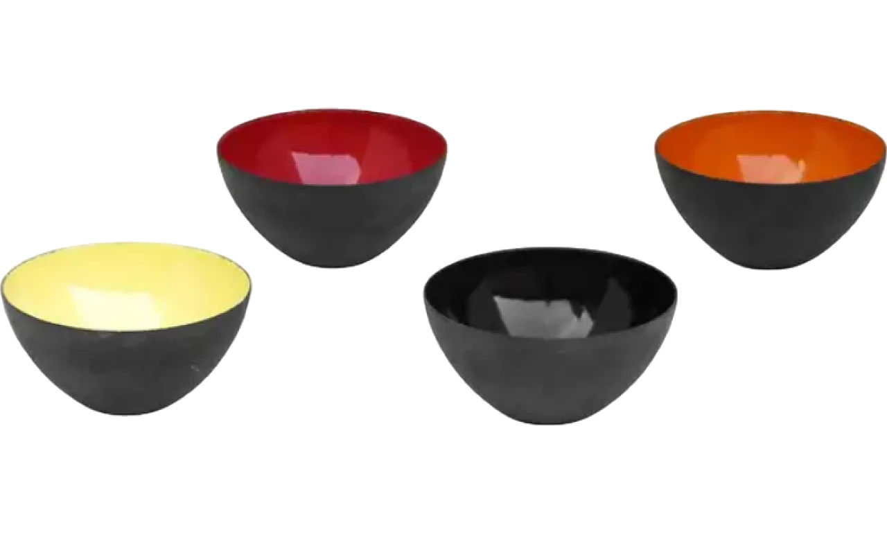 4 Metal bowls by Herbert Krenchel for Torben Orskov, 1950s 11