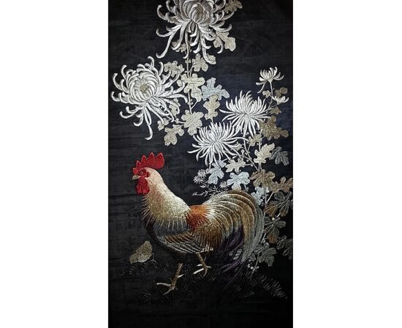 Paravento GIAPPONE in legno, ricamato in seta, '800 1