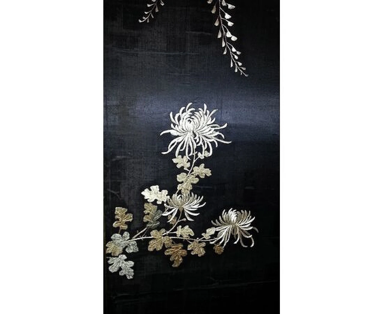 Paravento GIAPPONE in legno, ricamato in seta, '800 2