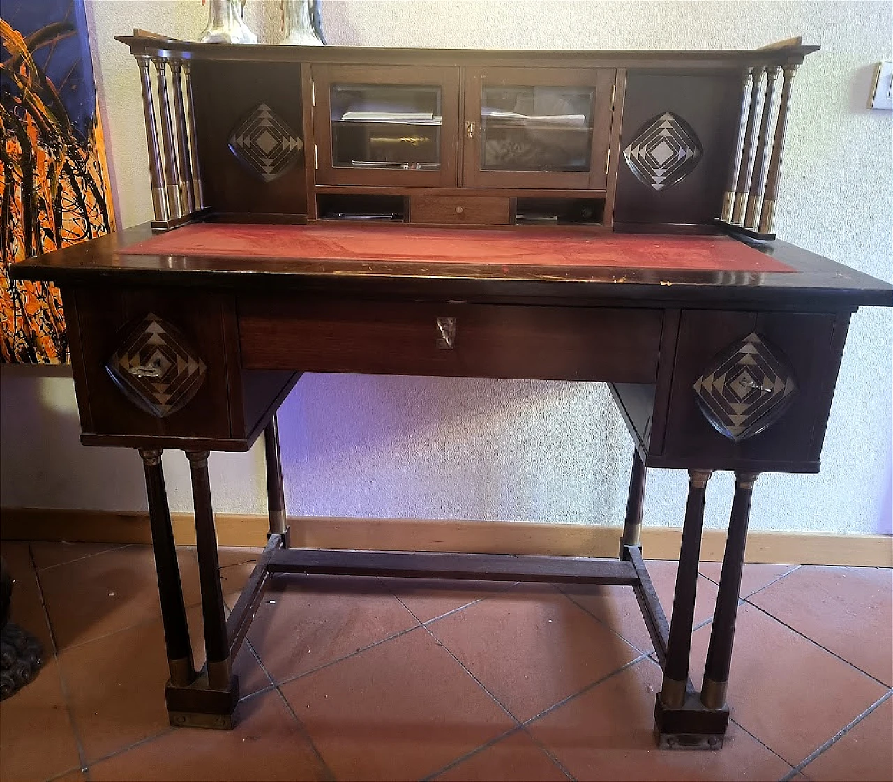 RARA Scrivania con sedia di J.e J.Herrmann, SECESSION, WIEN, 1905c. 21