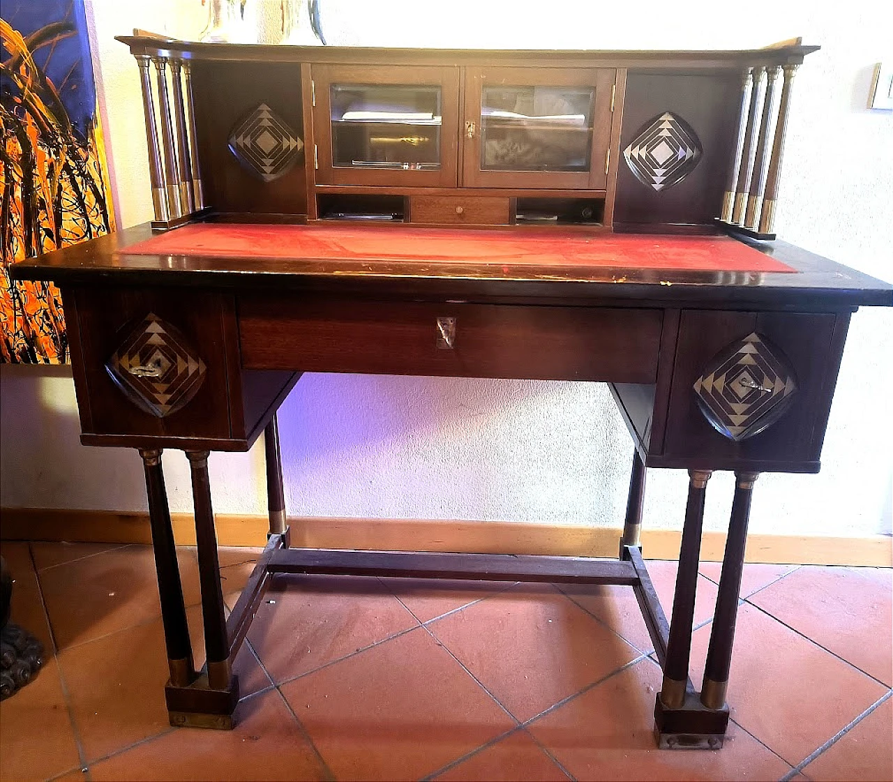 RARA Scrivania con sedia di J.e J.Herrmann, SECESSION, WIEN, 1905c. 25