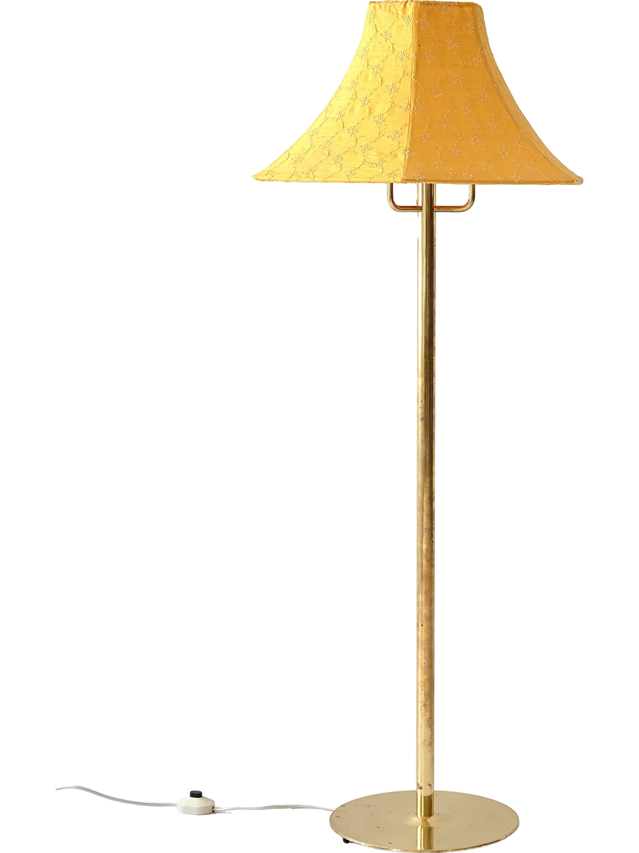 Lampada vintage con paralume giallo 13