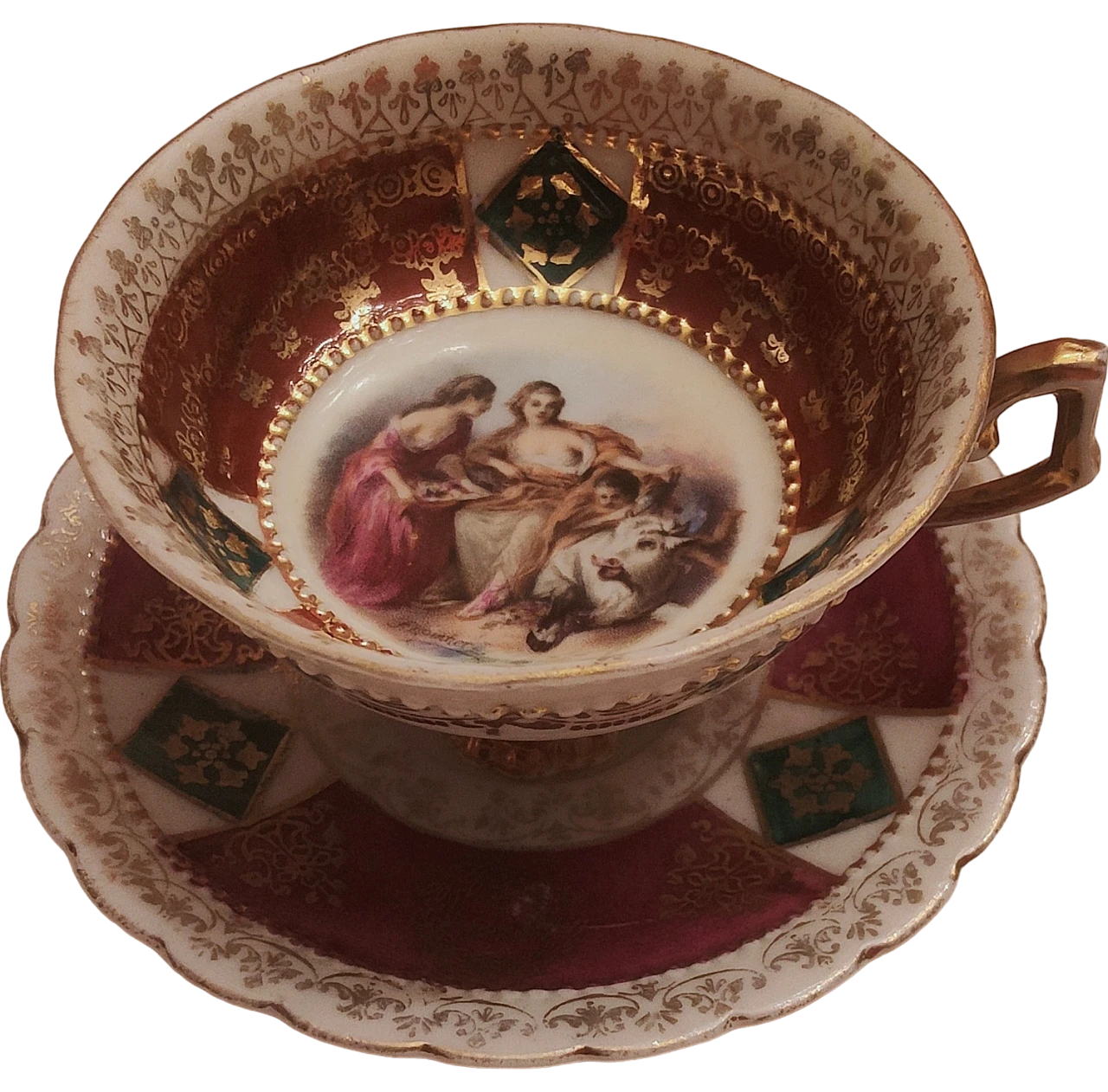 Tazza da caffè e piattino in porcellana Royal Vienna fine Ottocento 10