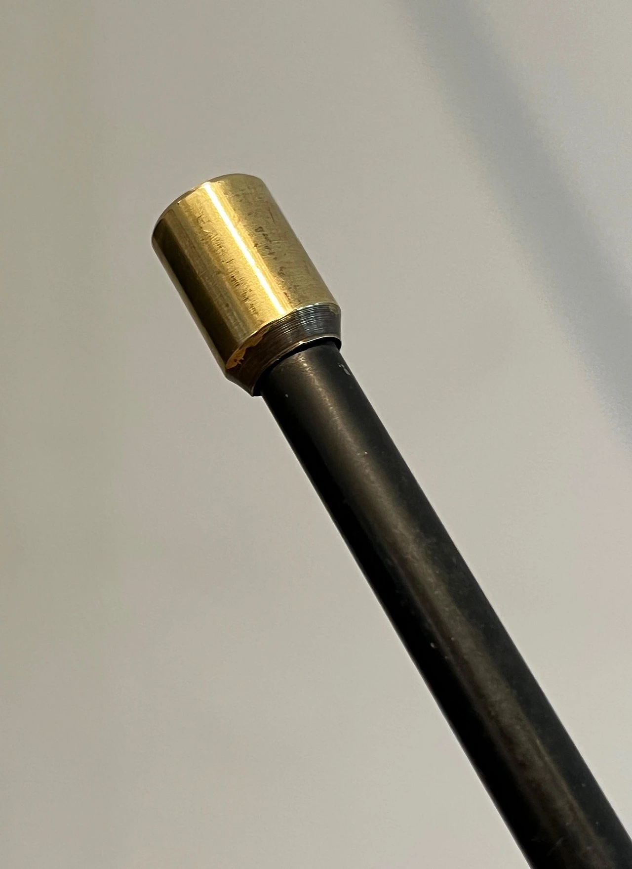 Brass and black lacquered coat stand, 1950s 6