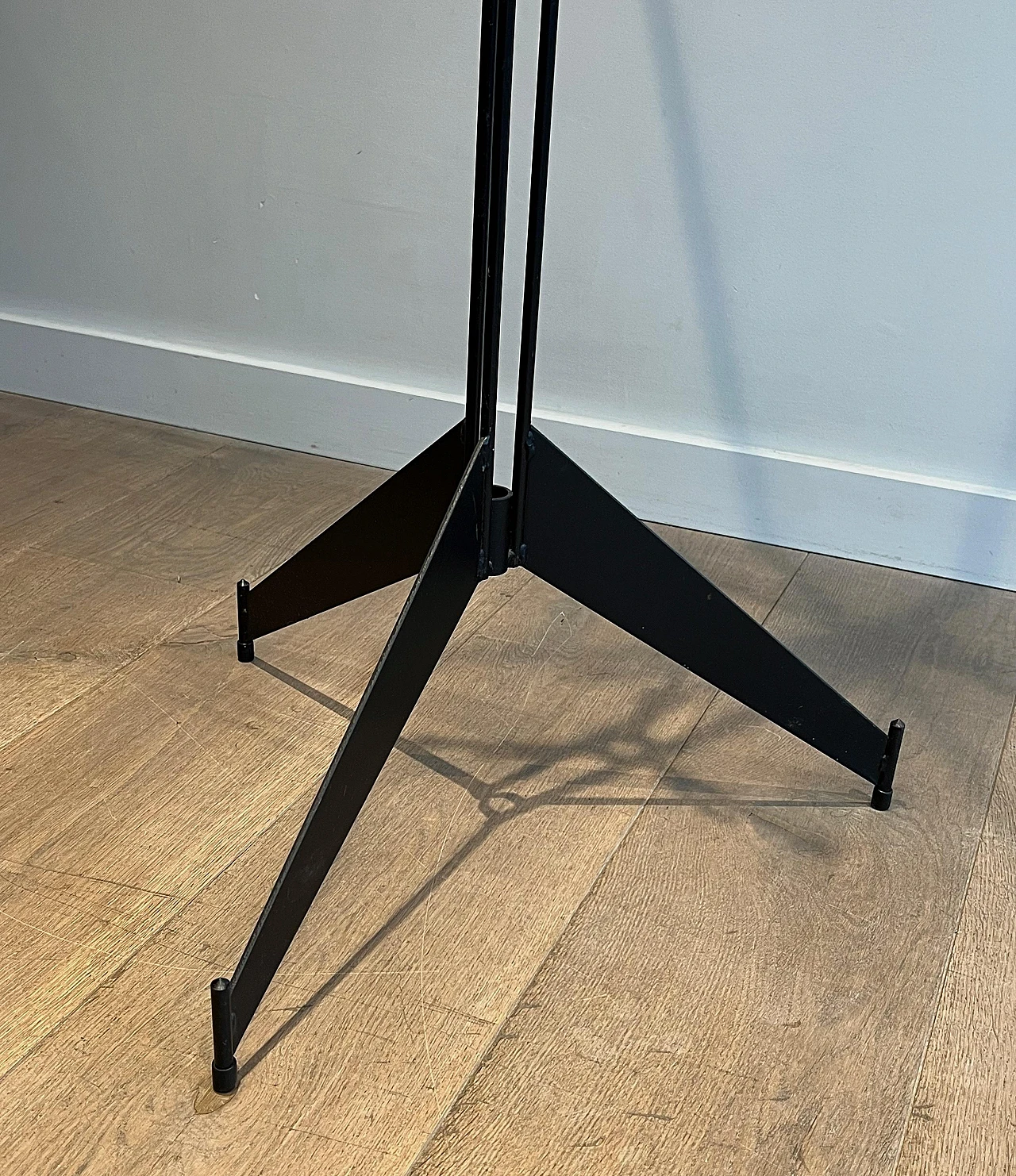 Brass and black lacquered coat stand, 1950s 10