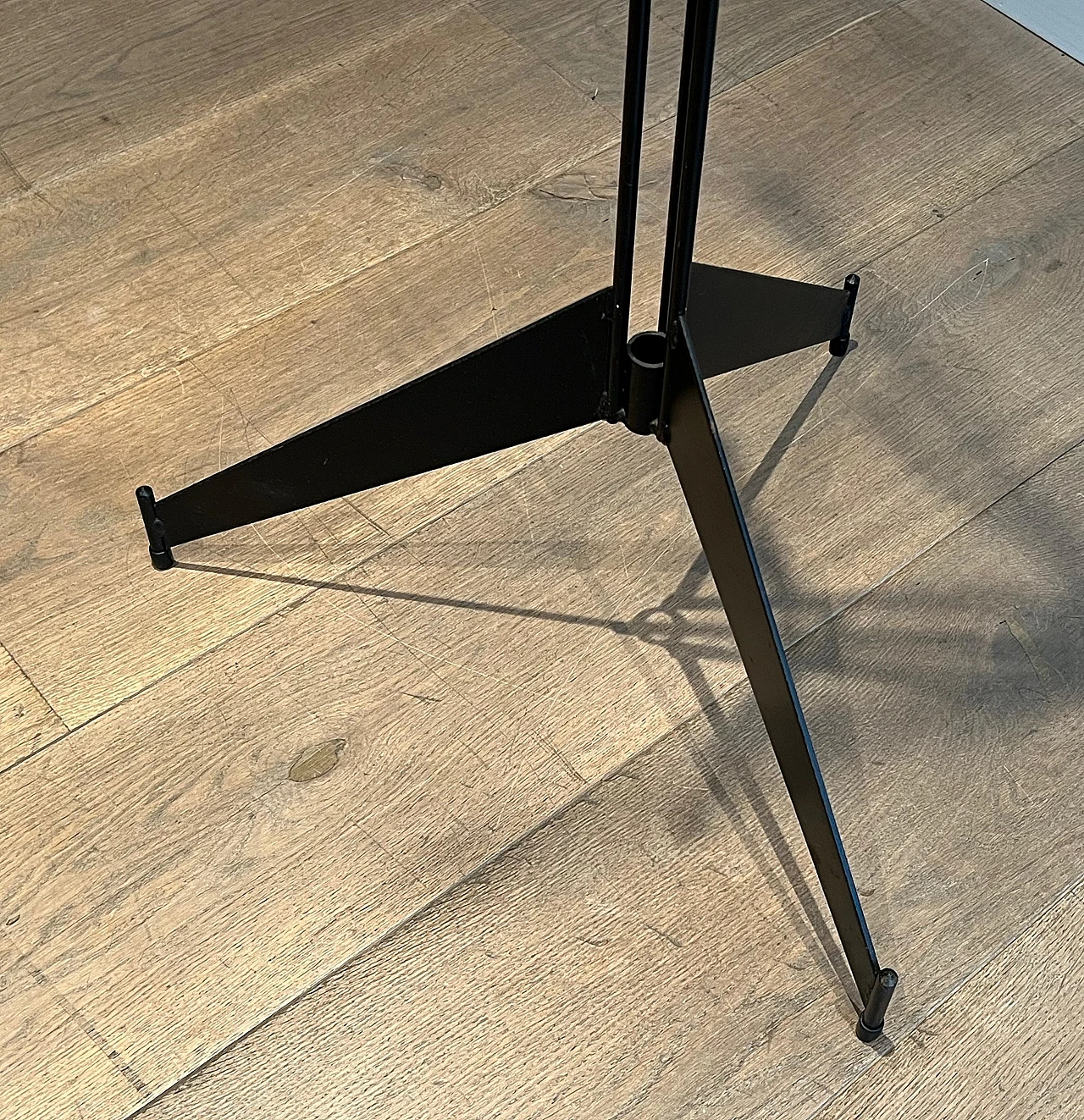 Brass and black lacquered coat stand, 1950s 11