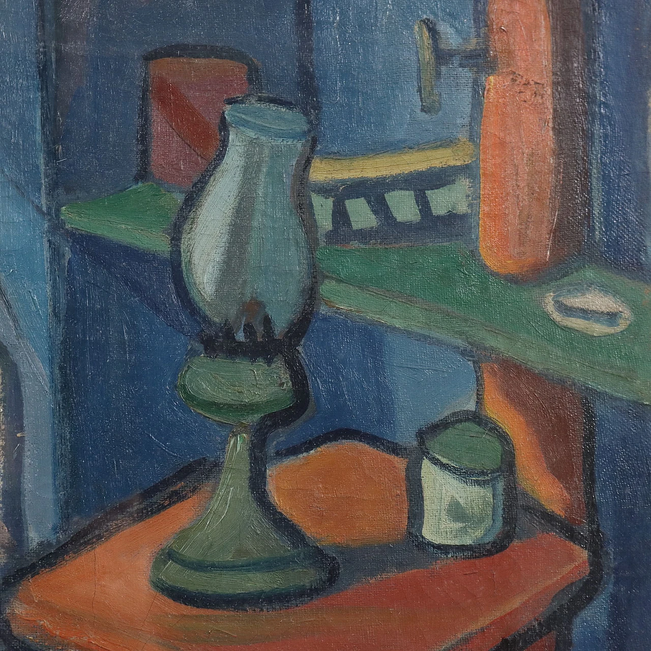 Dipinto contemporaneo di Alvaro Monnini, olio su tela, anni '40 4