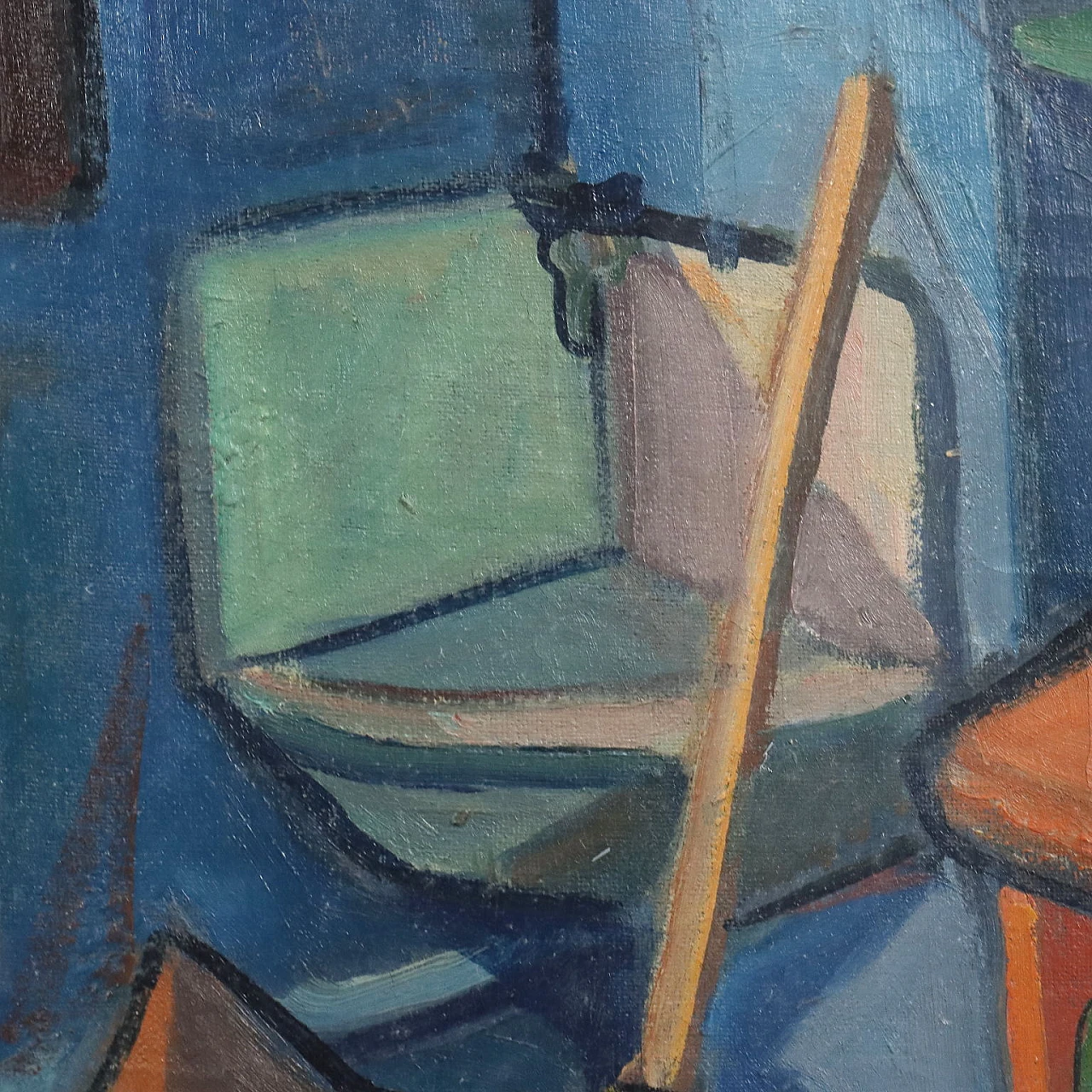 Dipinto contemporaneo di Alvaro Monnini, olio su tela, anni '40 5